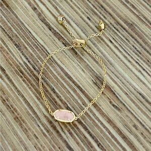 Kendra Scott Elaina Bracelet with Rose Quartz stone
